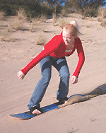 Casey Pinnock gets some speed on the Oregon Dunes.